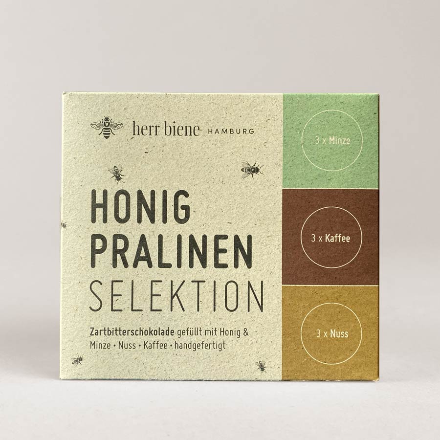 9 Honigpralinen in 8 Sorten - eine feine Auswahl zum Geniessen und Teilen