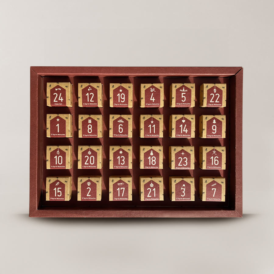 Adventskalender mit 24 Honigpralinen