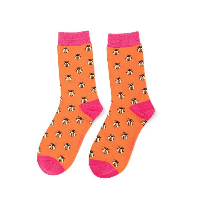 Bienen Socken Orange (Damen) One Size