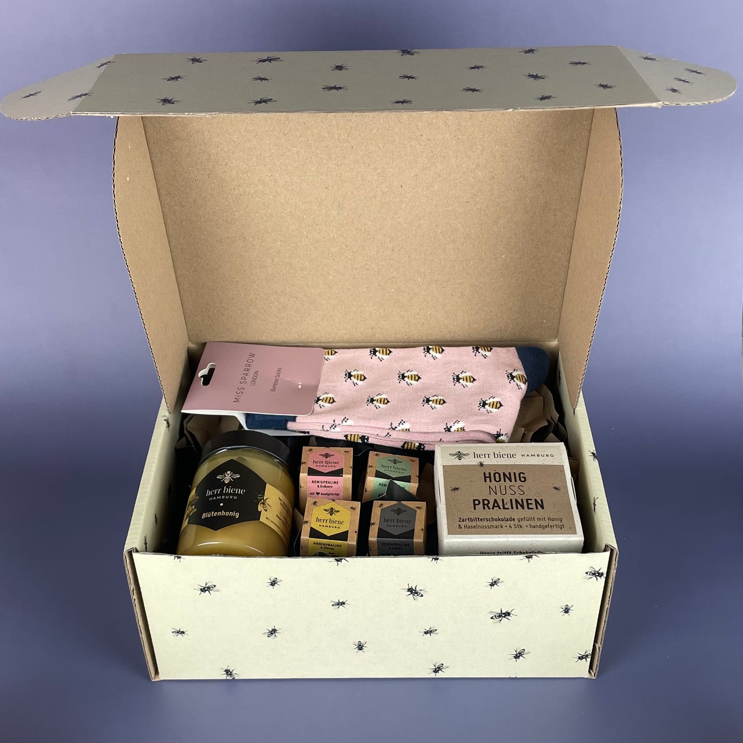 Geschenkbox mit Banderole I Sockenliebe (L)