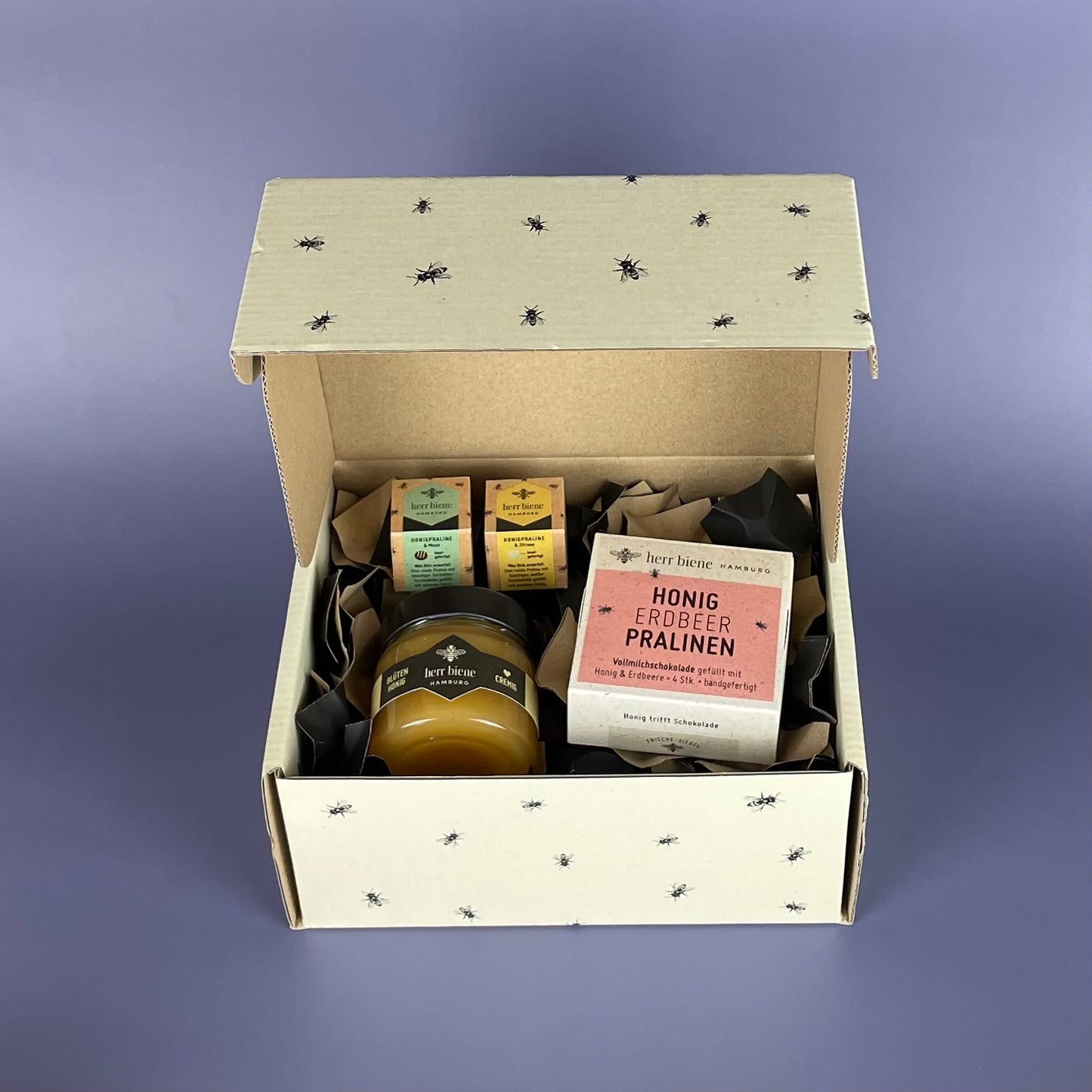 Geschenkbox mit Banderole I Süße Mischung (M)