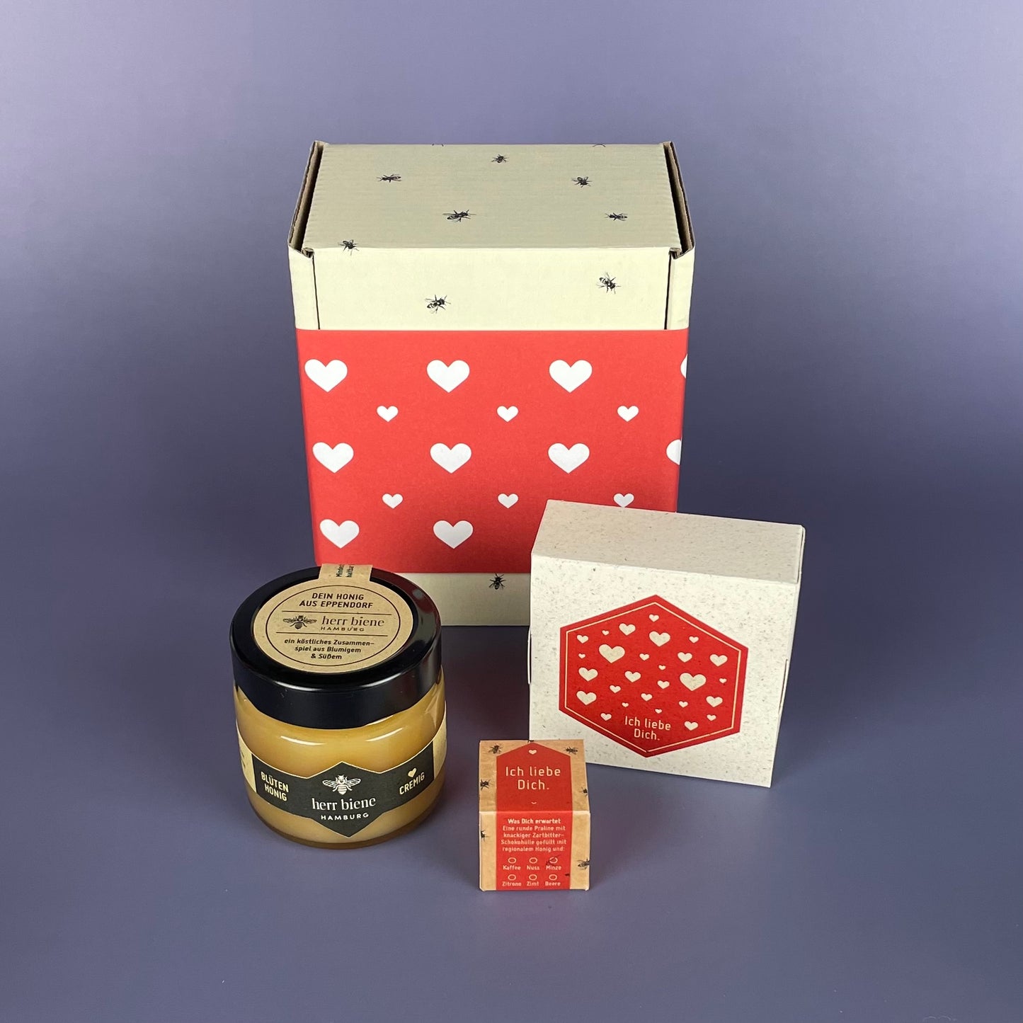 Geschenkbox mit Banderole I Liebe (S)