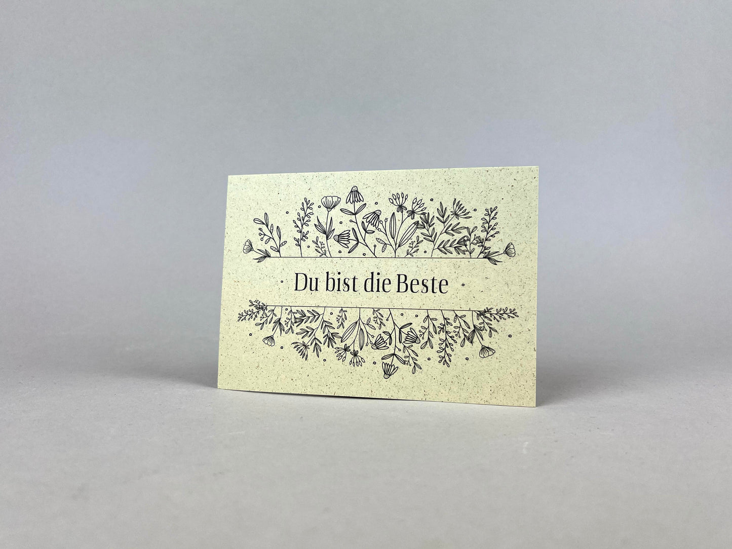 Graspapier Postkarte | Du bist die Beste