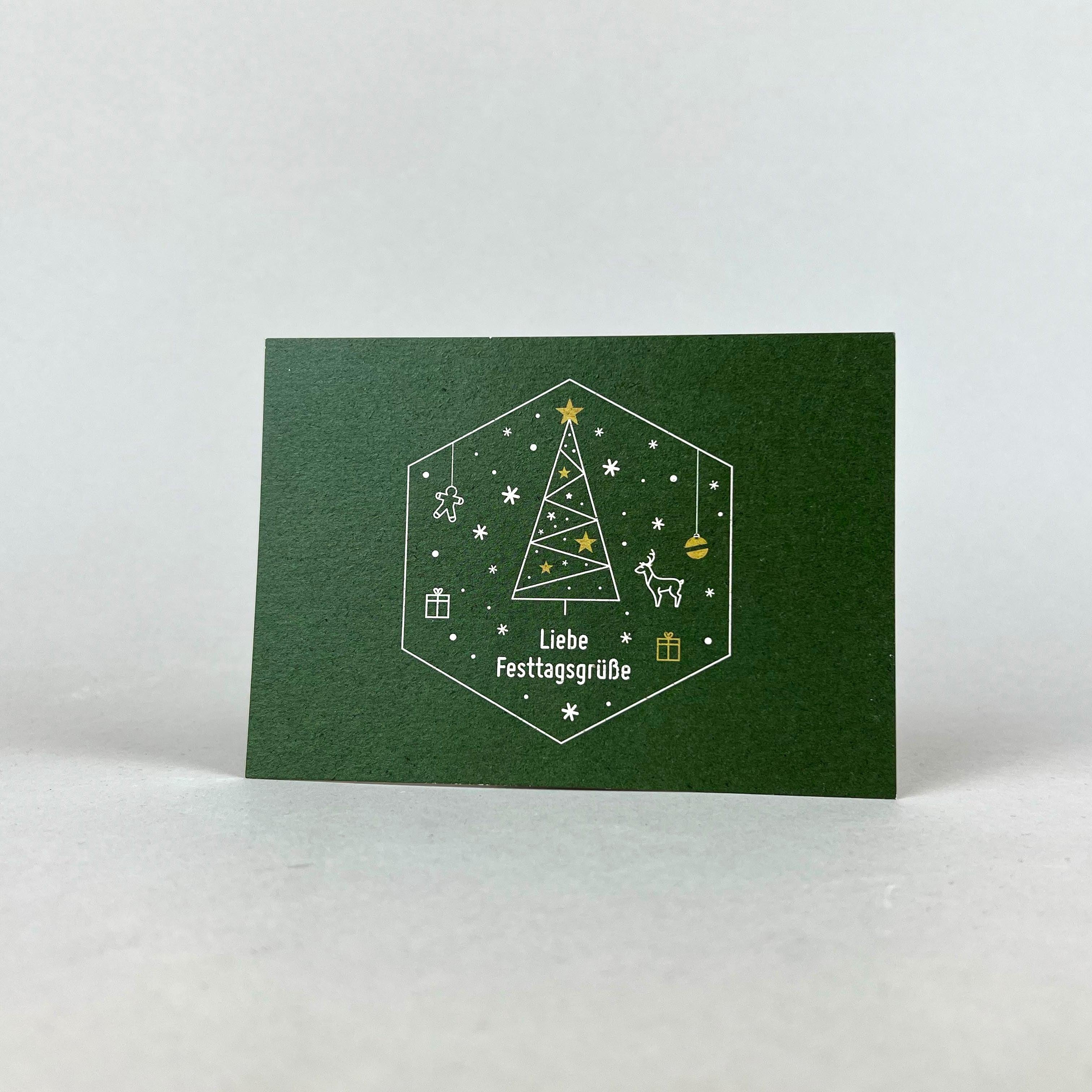 Graspapier Postkarte | Festtagsgrüße
