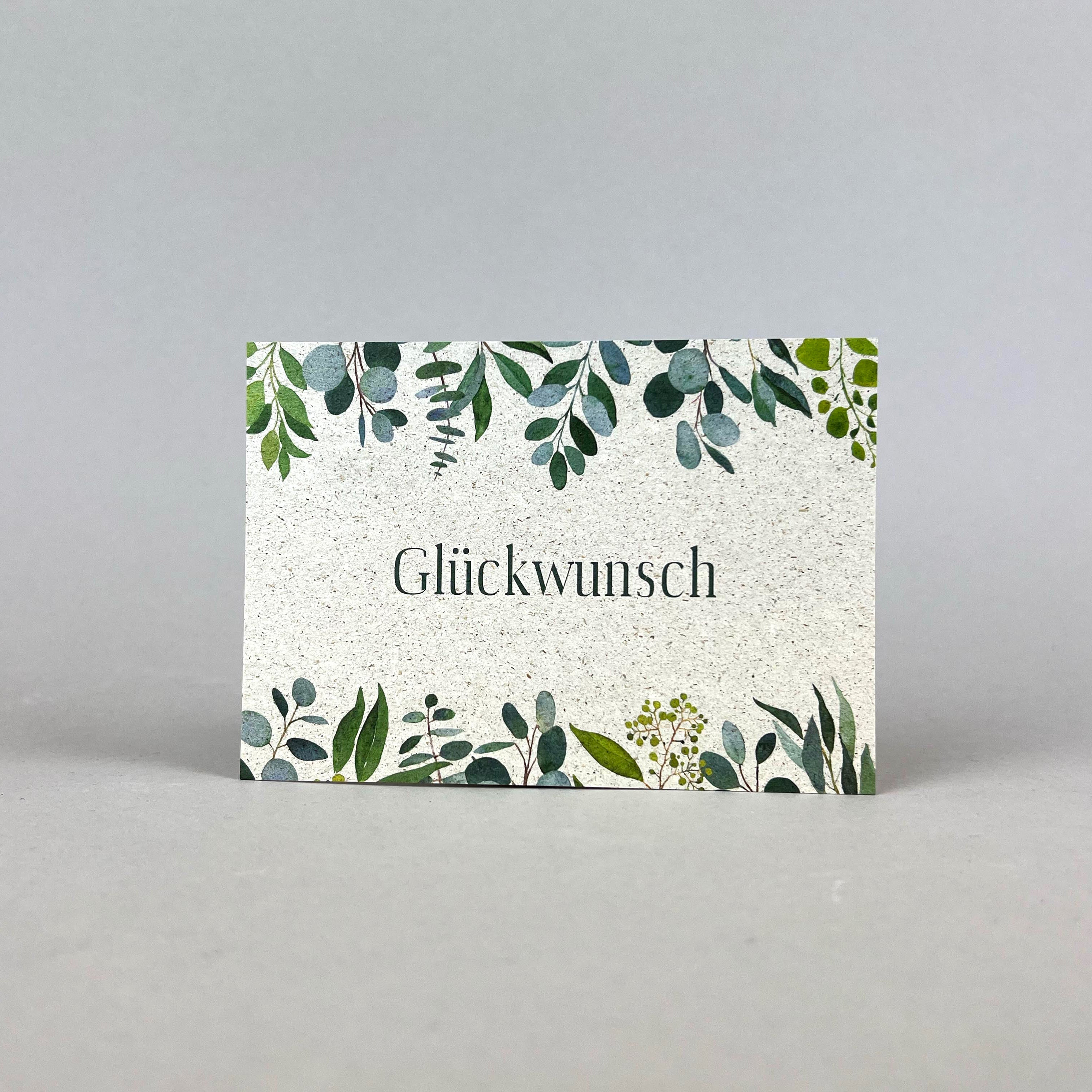 Graspapier Postkarte | Glückwunsch
