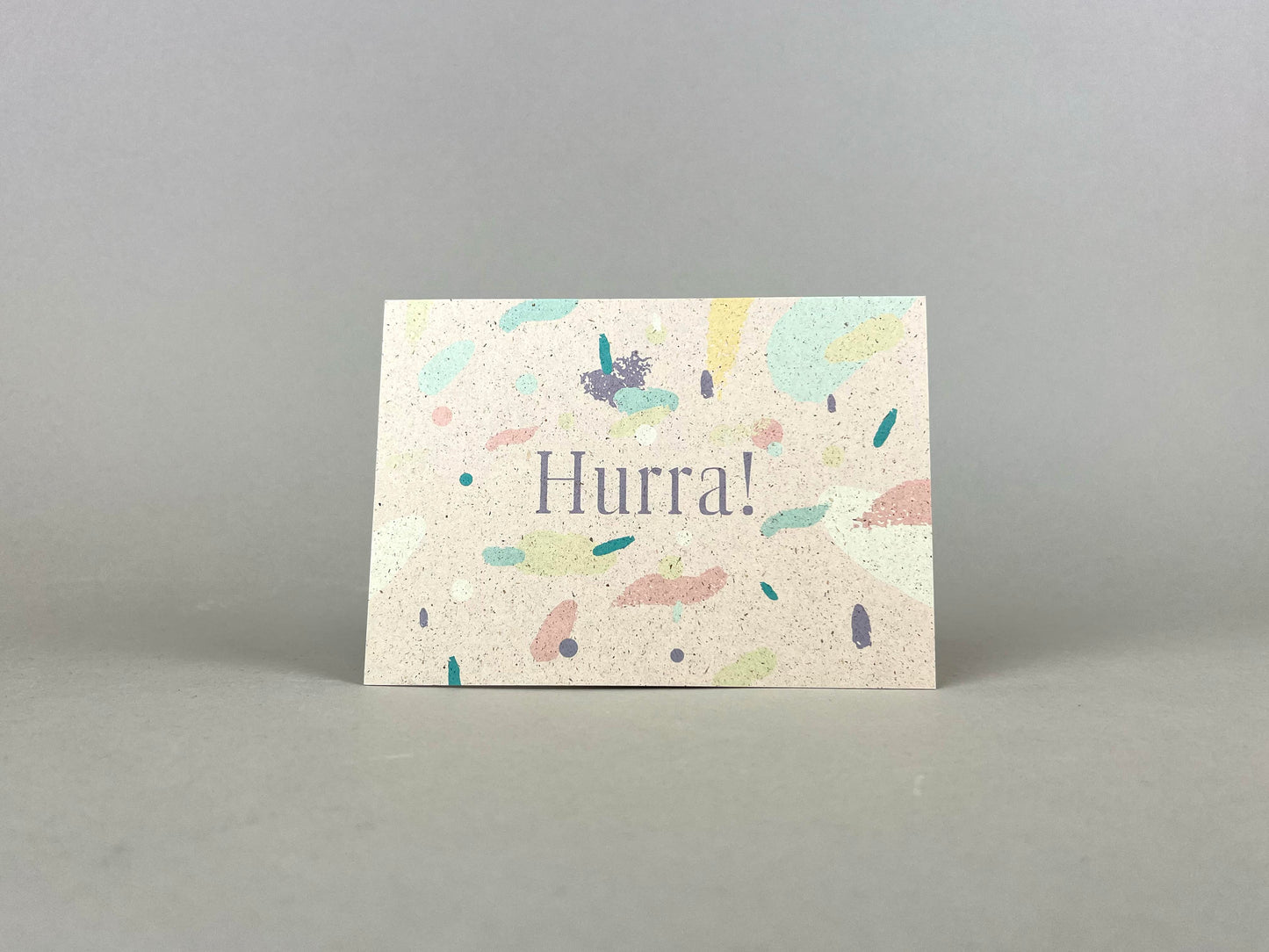 Graspapier Postkarte | Hurra