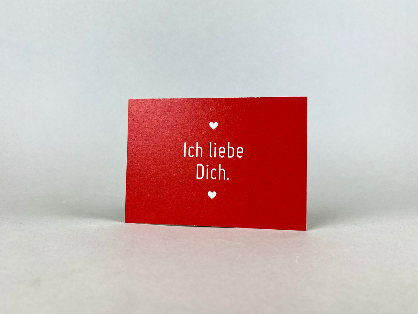 Graspapier Postkarte | Ich liebe Dich