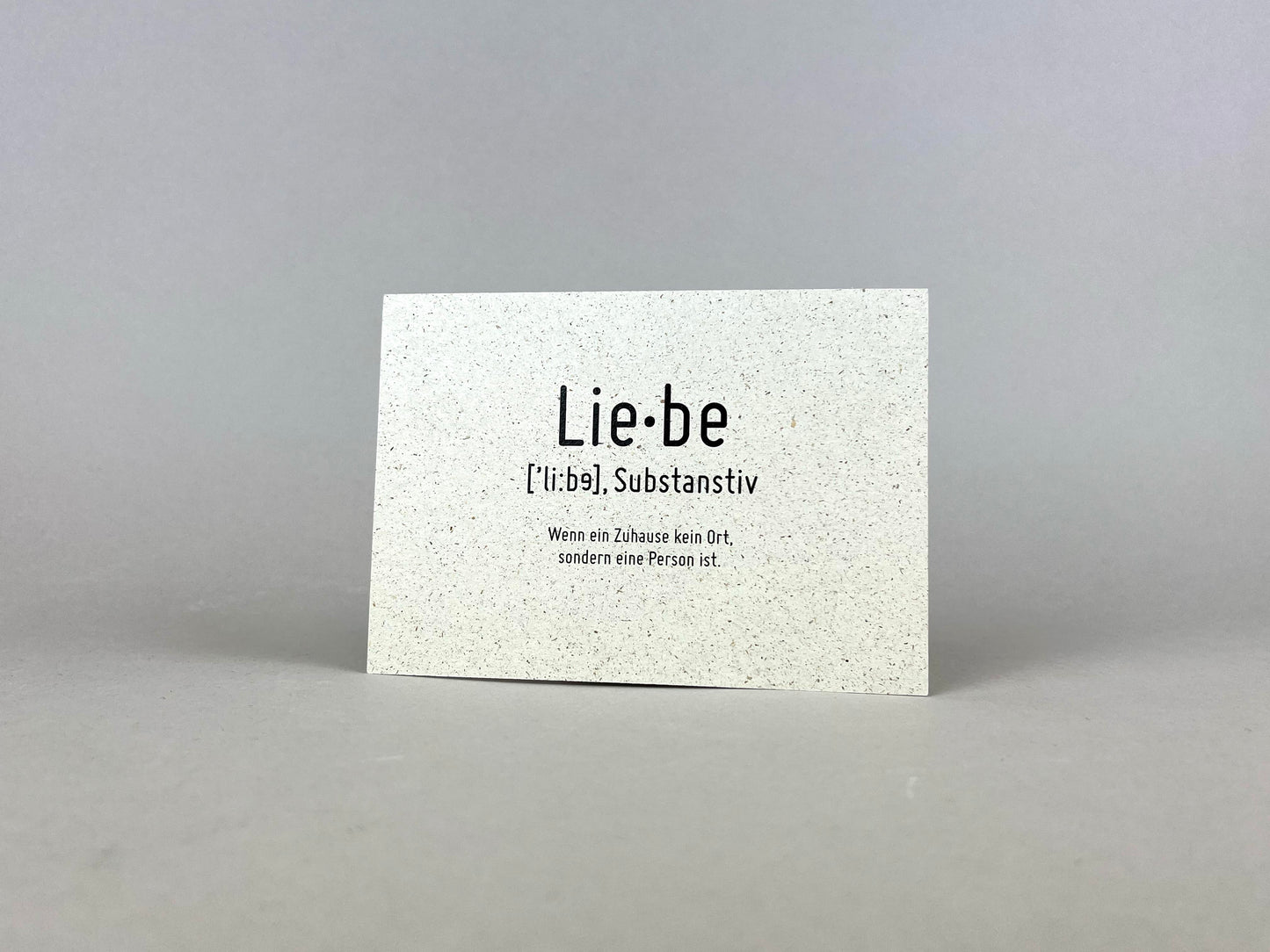 Graspapier Postkarte | Liebe