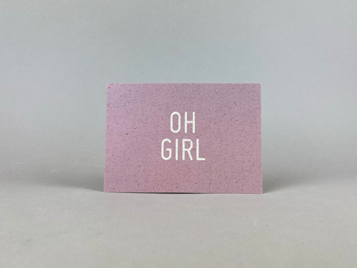 Graspapier Postkarte | Oh girl