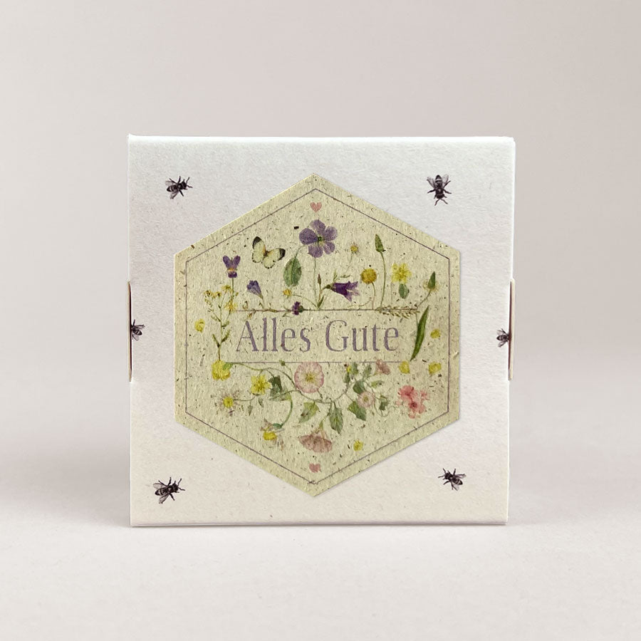 Alles Gute (Blumen) / 4er Honigpralinen