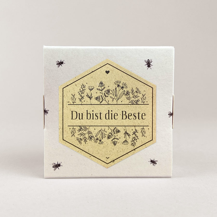 Du bist die Beste / 4er Honigpralinen