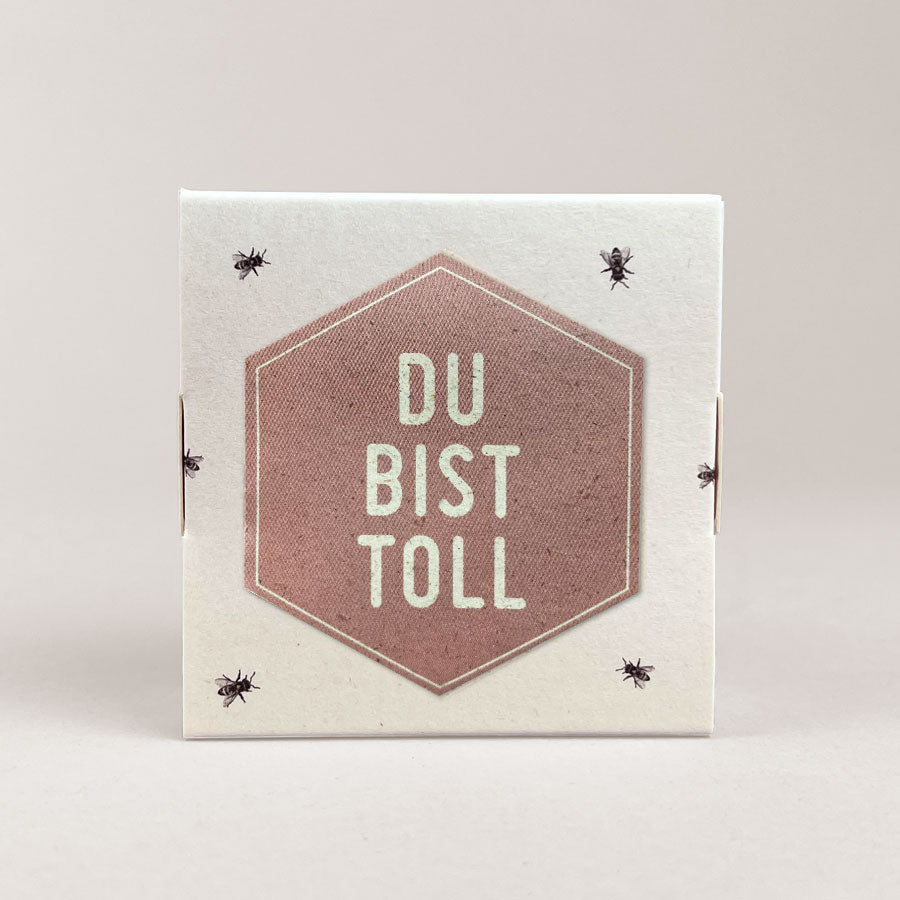 Du bist toll Typo / 4er Honigpralinen