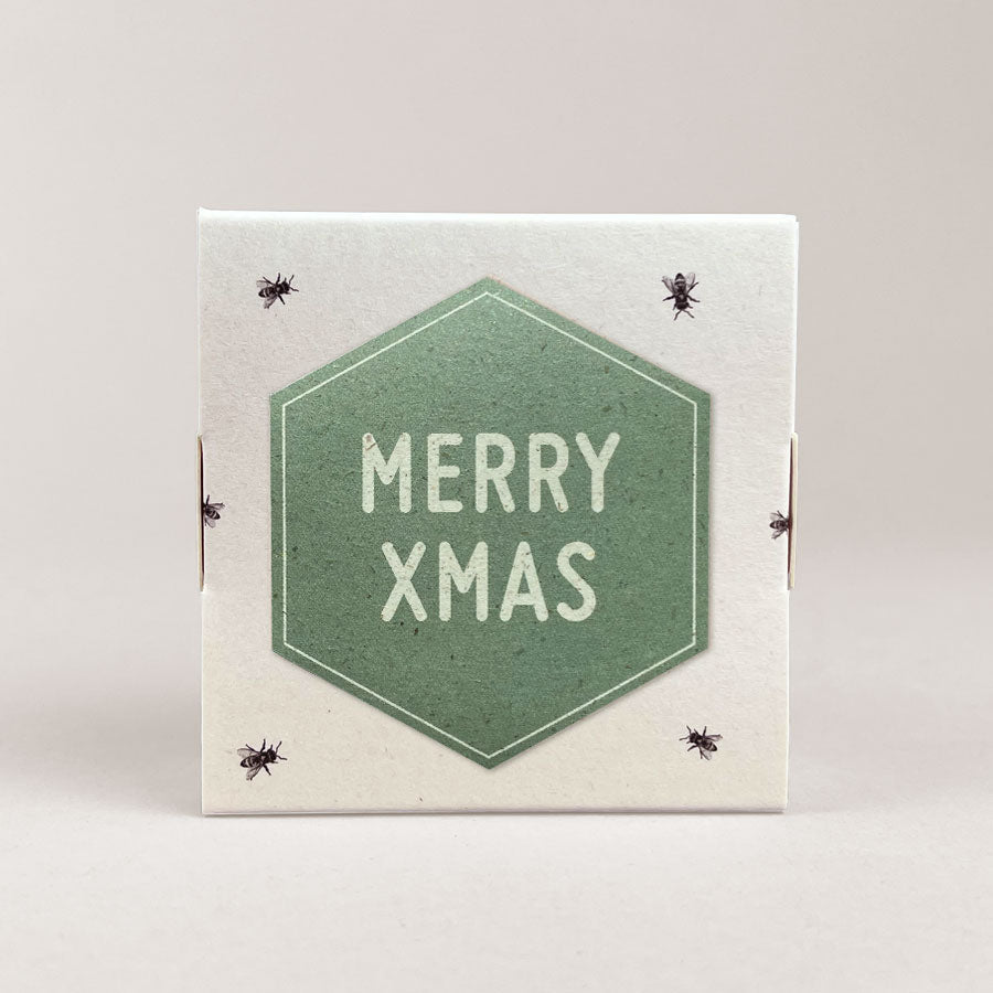 Merry Xmas Typo / 4er Honigpralinen