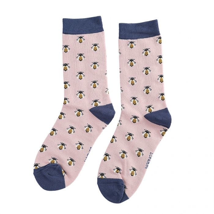 Bienen Socken rosa (Damen) One Size