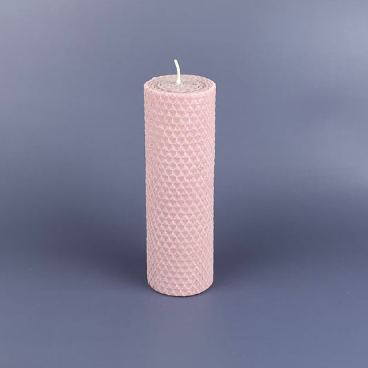 Bienenwachskerze Wabe Hellrosa (L)