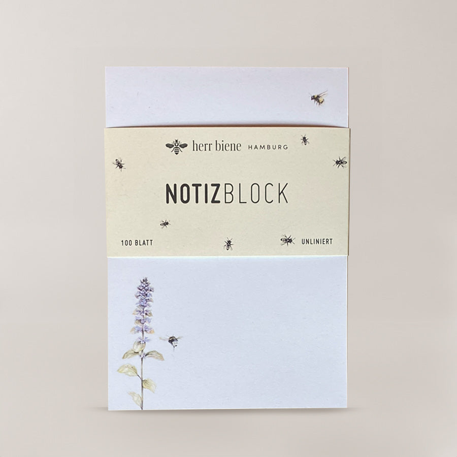 Notizblock | Hummel mit Kräuter