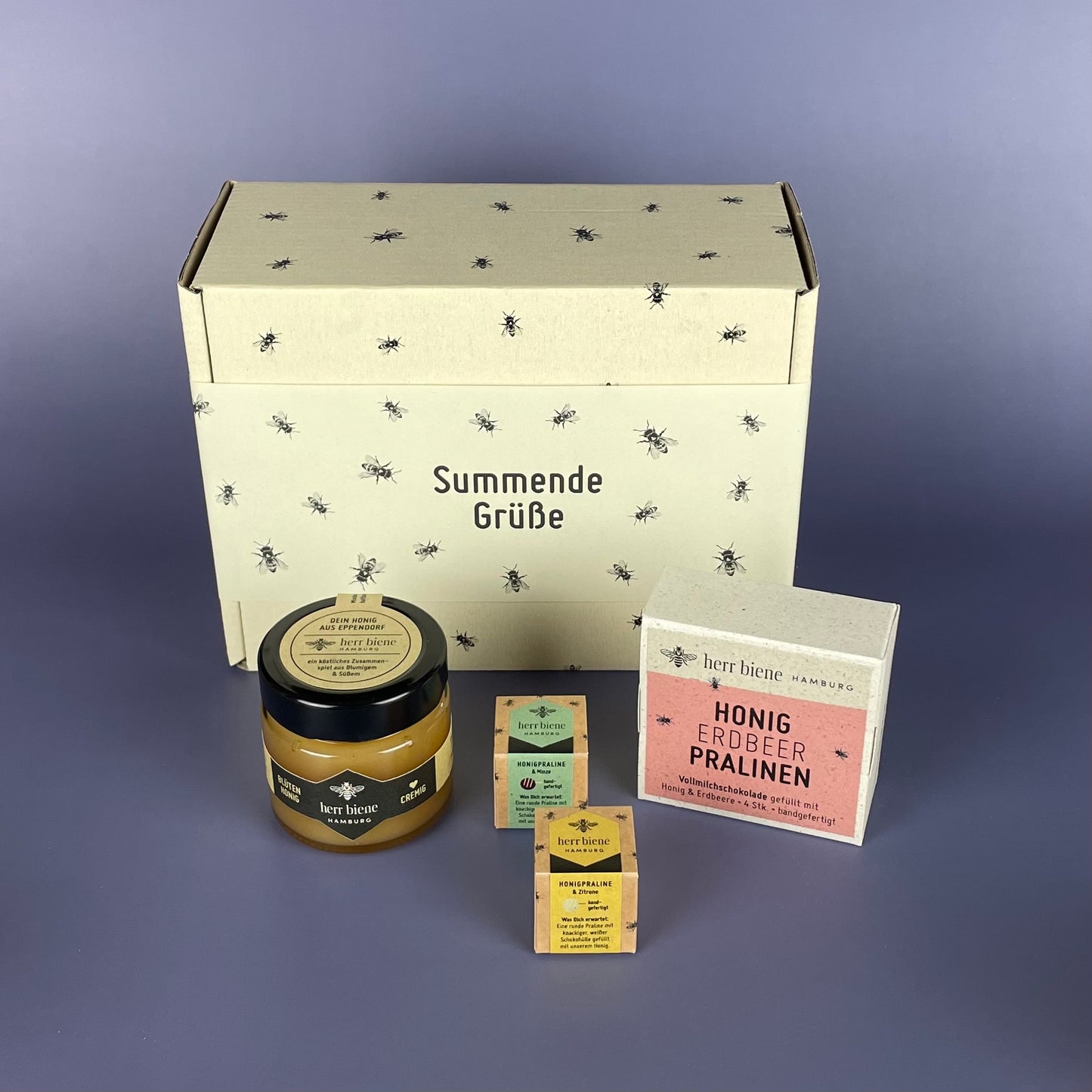 Geschenkbox mit Banderole I Süße Mischung (M)