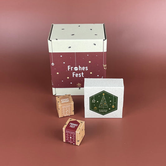 Geschenkbox mit Banderole I Weihnachten Süße Mischung (S)