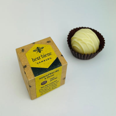 Honigpraline Zitrone mit weißer Schokolade 
