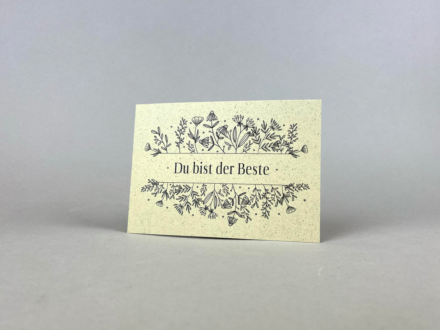 Graspapier Postkarte | Du bist der Beste