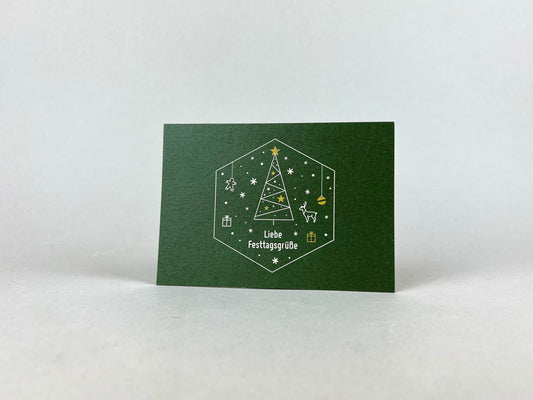 Graspapier Postkarte | Festtagsgrüße