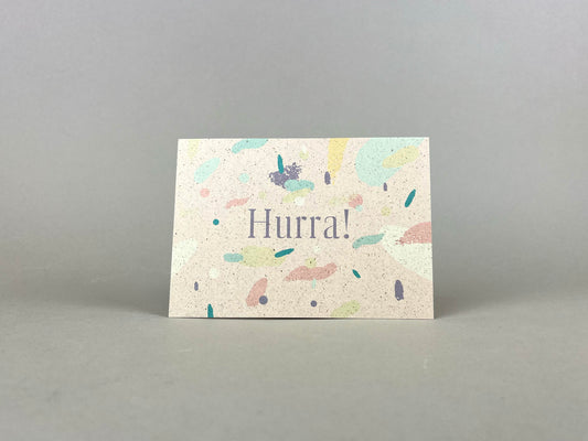Graspapier Postkarte | Hurra