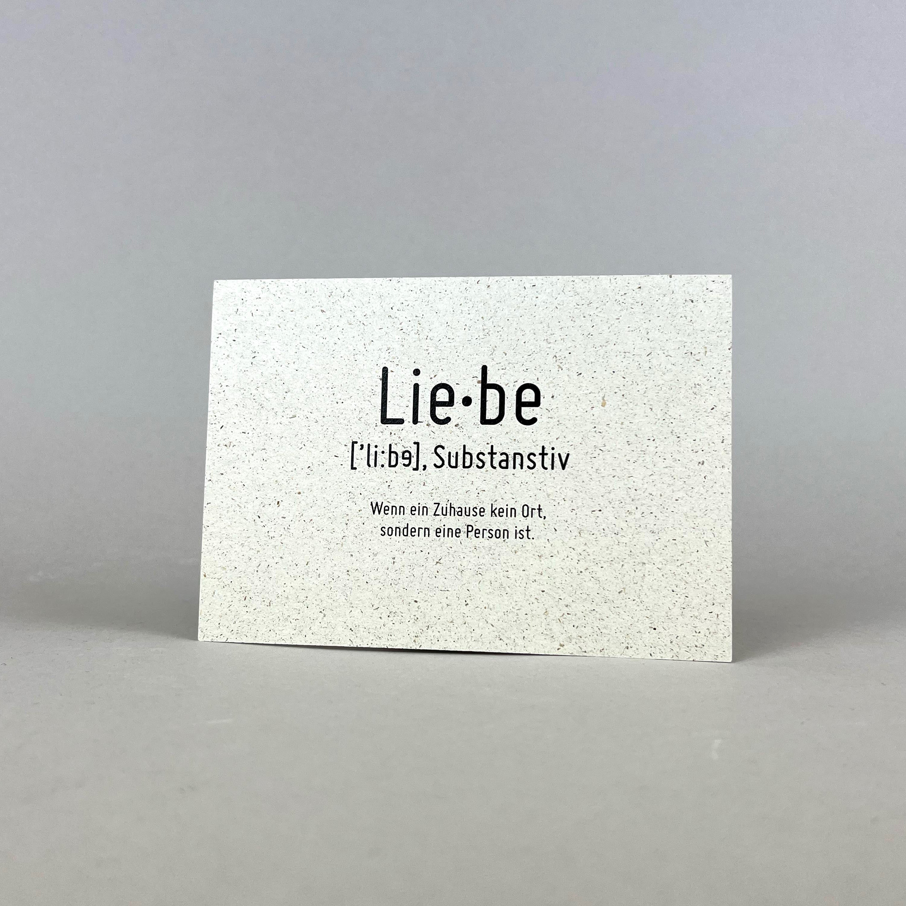 Graspapier Postkarte | Liebe