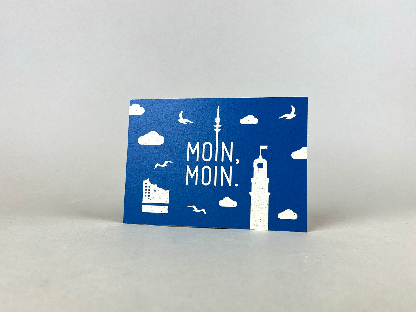 Graspapier Postkarte | Moin (Skyline)