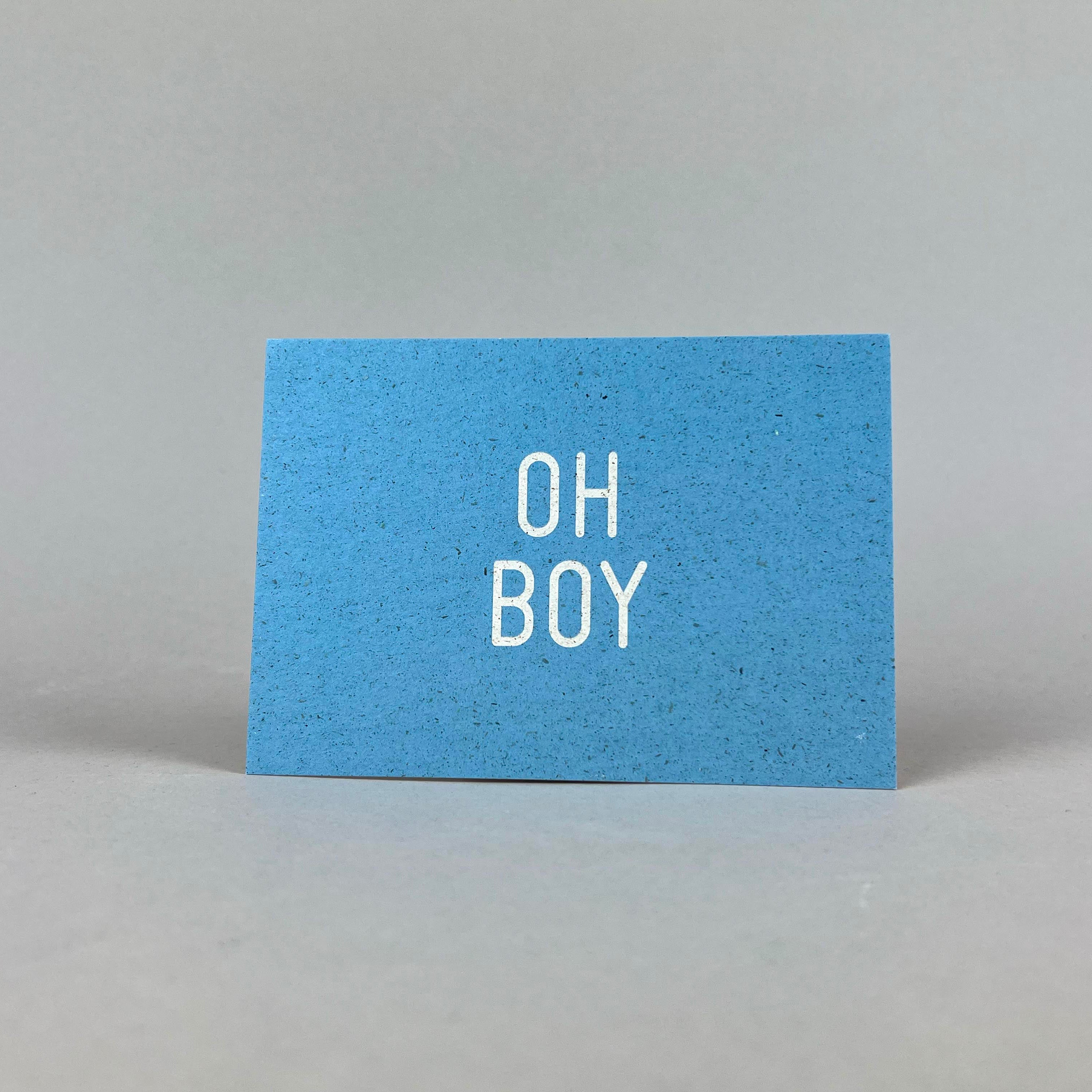 Graspapier Postkarte | Oh boy