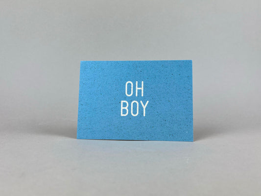 Graspapier Postkarte | Oh boy