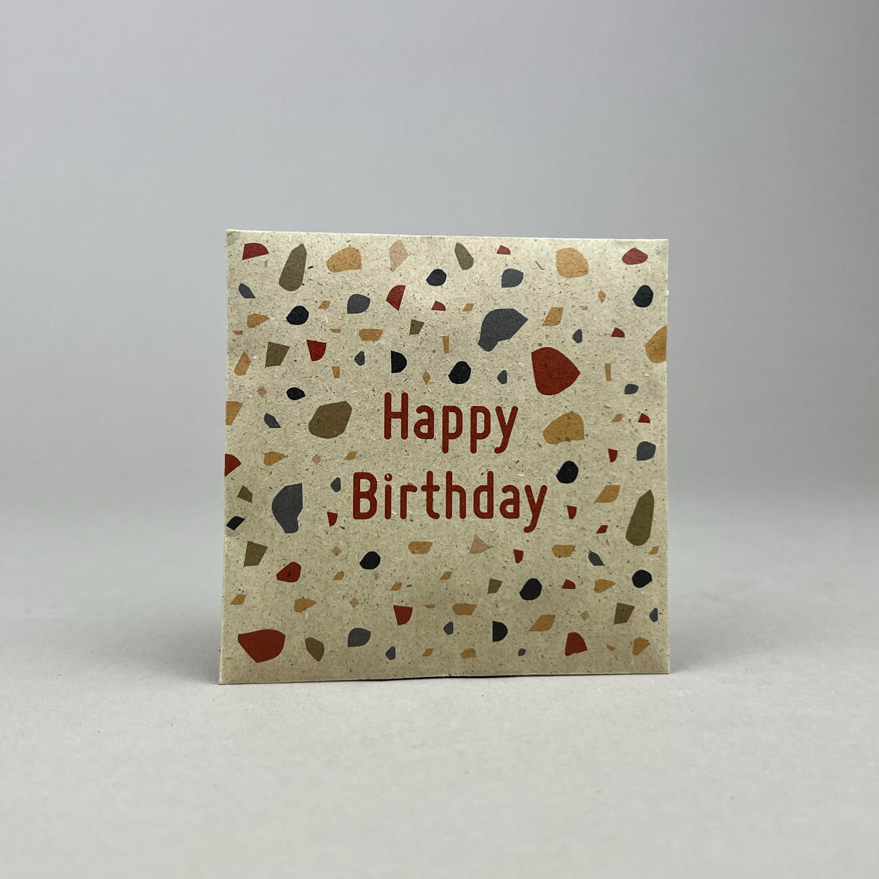 Saatgut mit Botschaft | Happy Birthday (Terrazzo)