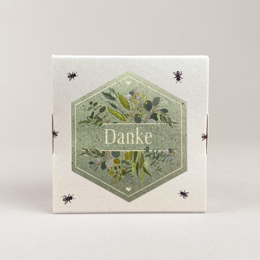 Danke (türkis) / 4er Honigpralinen