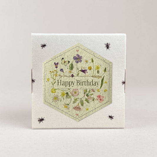 Happy Birthday (blumig) / 4er Honigpralinen