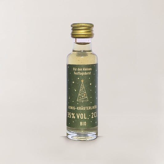 Willi Bio Kräuterlikör 20 ml Festtagsdurst Design (1VE / 12 Stk.) DE-ÖKO-006